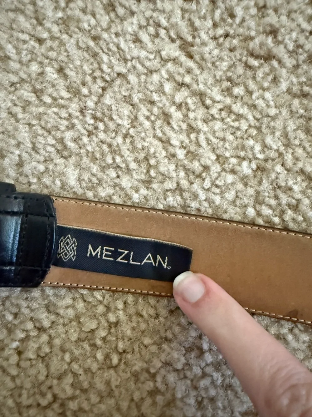 Mezlan men’s belt- black- size 36